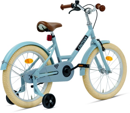 Nogan Dutchy Kinderfiets 18 Inch - Met Zijwieltjes - Verstelbaar Stuur & Zadel - Terugtraprem & V-Brake - Blauw van Nogan — afbeelding 3