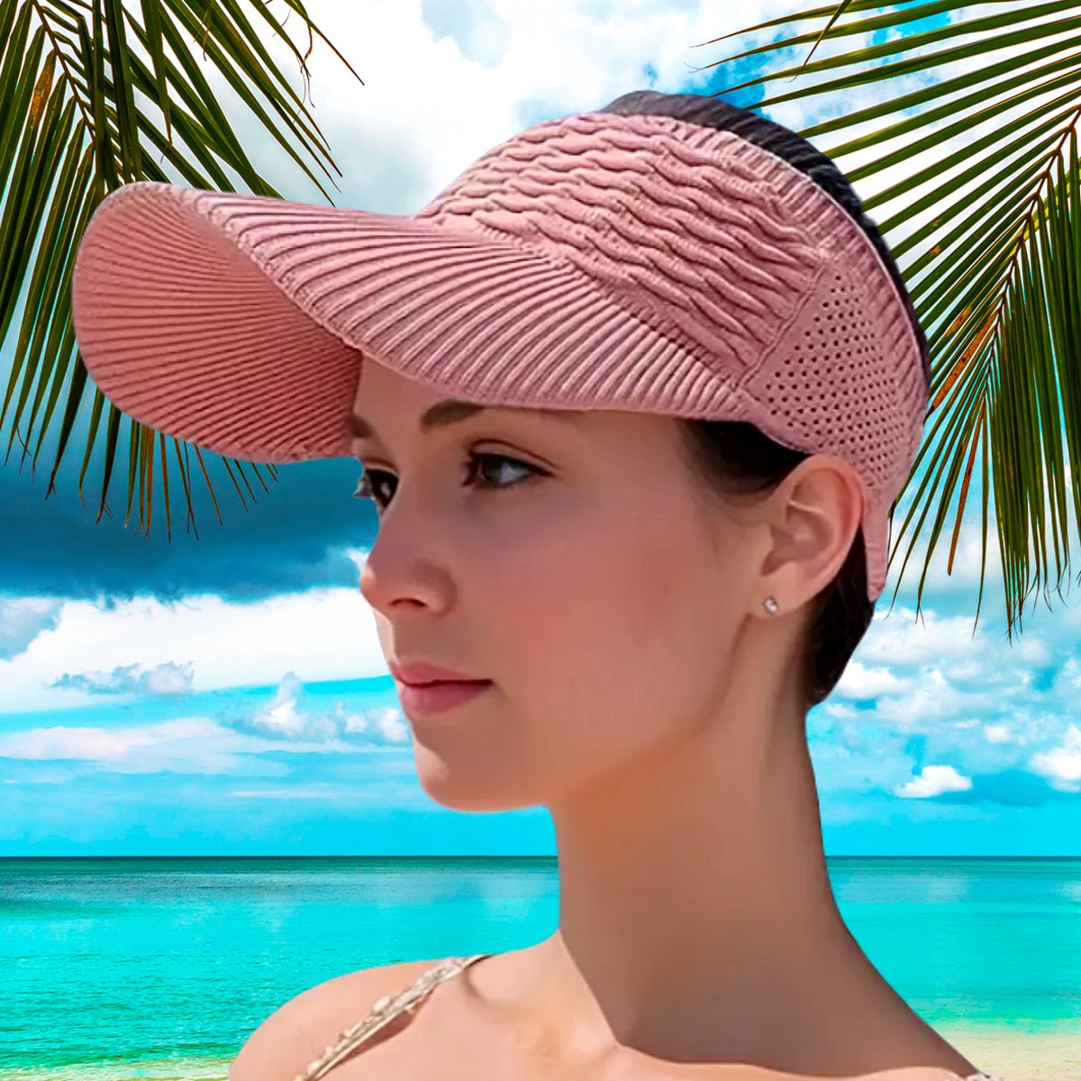 LaGloss® Dames Zomer Pet ROZE – Modieuze Zonneklep voor Dames - Zomerse Bescherming