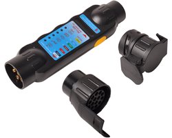 Stekkertester 7/13 polig met 2 adapters