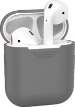 Hoes voor Apple AirPods Hoesje Siliconen Case Cover - Grijs