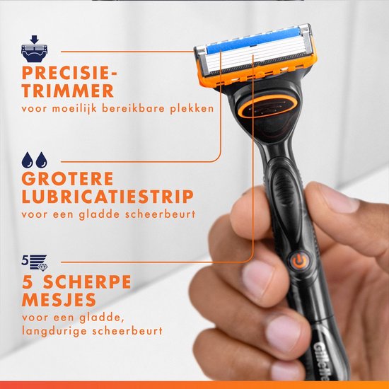 Gillette - Fusion 5 - Scheerapparaat - Power - Precisie Trimmer - Comfort Guard met Microribbels