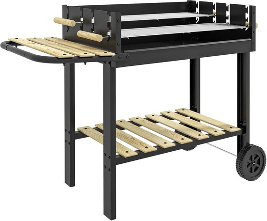 Premie Houtskool barbecue - 2 grillvlakken- Grilloppervlak 113 x 53,5 x 82,5 cm - BBQ voor buiten, tuin - Zwart van Merkloos — afbeelding 4