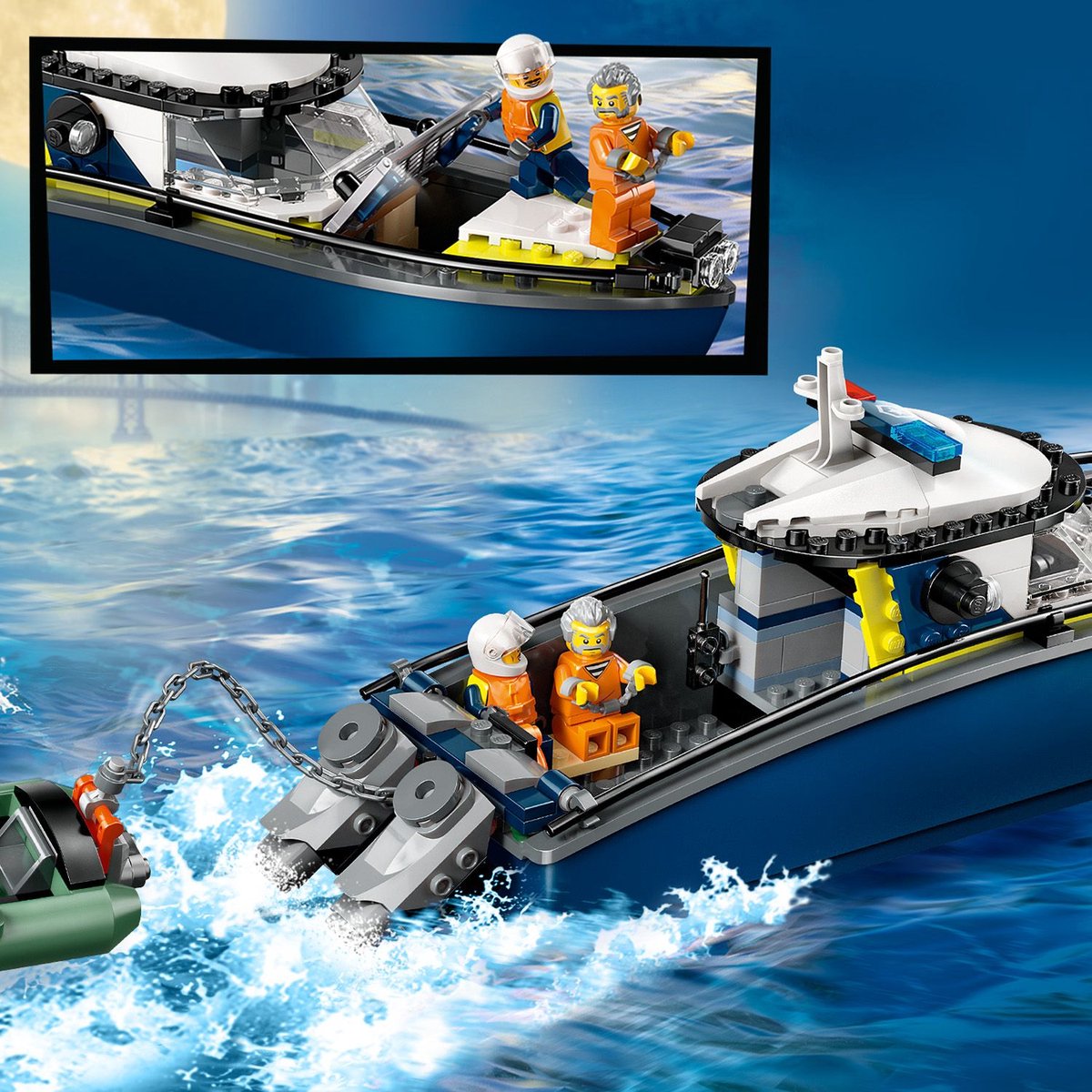 LEGO® City Achtervolging met Politieboot, Drijft Echt - 60456 — afbeelding 2