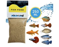 Aqua-Loui® - Gedroogd Visvoer - Tropisch Vissenvoer – Watervlooien (Daphnia) - Drijvend & Langzaam Zinkend Visvoer - Aquarium - Geschikt Voor Alle Maten Vissen - 250ml