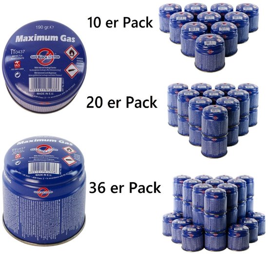 10x 360ML/190gram butane - propaan gasbus 6.7oz gaspatroon butaangas gasfles priktank camping gasvulling voor kooktoestel of bbq van WSAPPORS — afbeelding 2