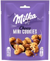 Milka Mini Cookies 8 Stazakken x 110g - Zakken - Koeken om uit te delen en snack - Chocoladekoeken - Mini