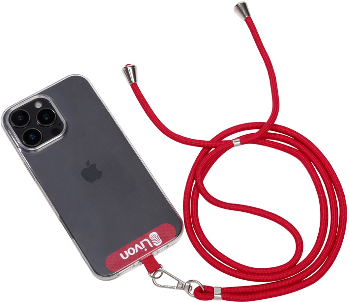 Livon Universeel Telefoonkoord voor Hoesje – Rood