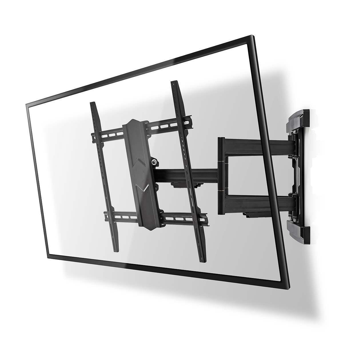 Nedis Draai- en Kantelbare TV-Muurbeugel | 37-80 " | Maximaal schermgewicht: 70 kg | Kantelbaar | Draaibaar | Minimale muurafstand: 70 mm | Maximale muurafstand: 800 mm | 6 Draaipunt(en) | Staal | Zwart