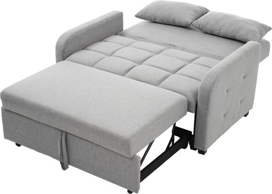 Canapé-lit pliant multifonctionnel - canapé avec dossier réglable - pour petits espaces - 180x127 cm - gris antique