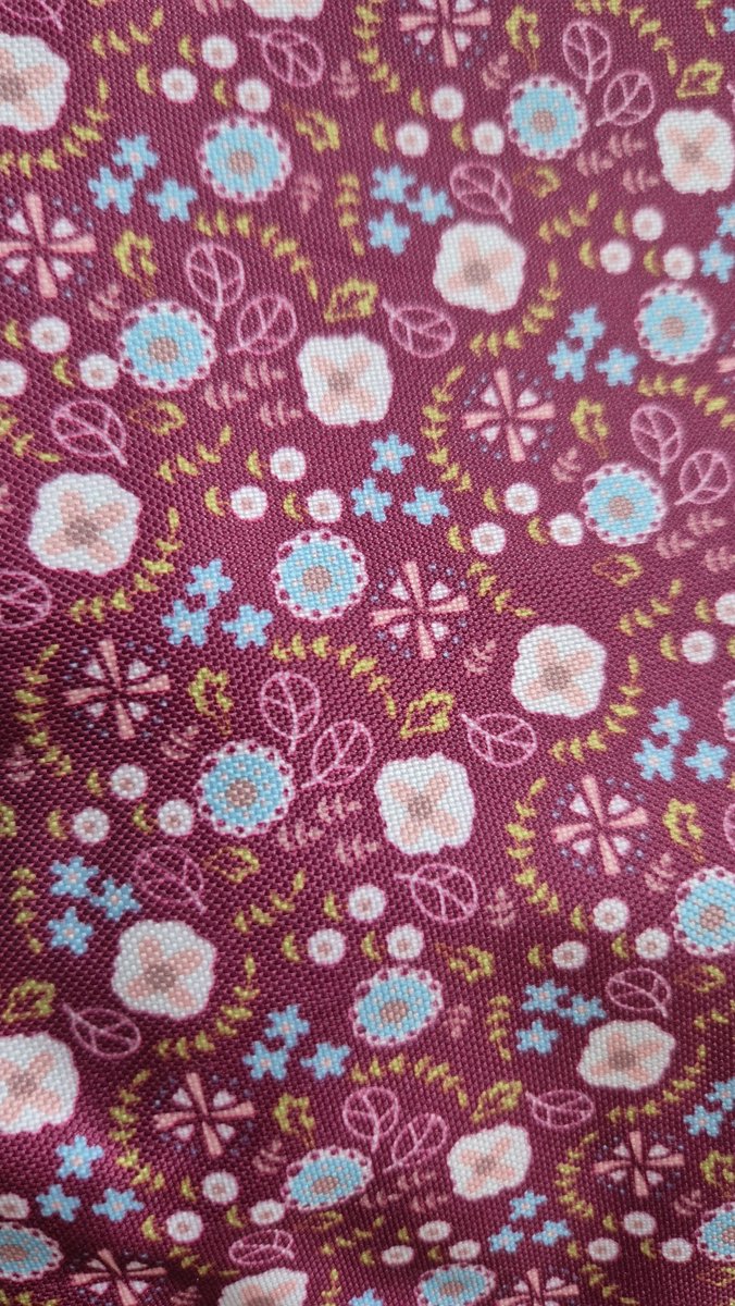 Traveler Dubbele paarse fietstas bloemen roze blauw wit van Basil — afbeelding 2