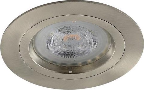 LED inbouwspot Bo -Rond RVS Look -Extra Warm Wit -Dimbaar -3W -Philips LED