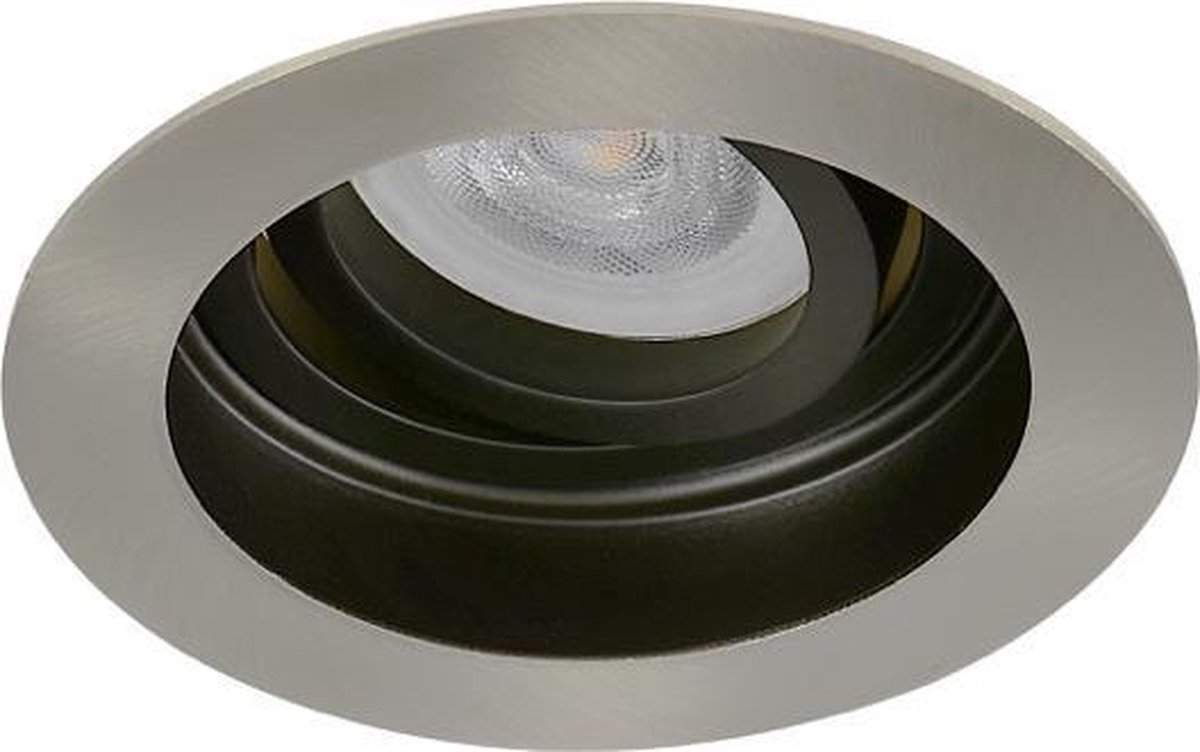 LED inbouwspot Gustav -Verdiept RVS Look -Warm Wit -Dimbaar -5W -Philips LED