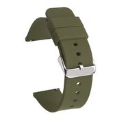 Siliconen Horlogeband - Horlogebandje – Universeel – 18MM – Groen