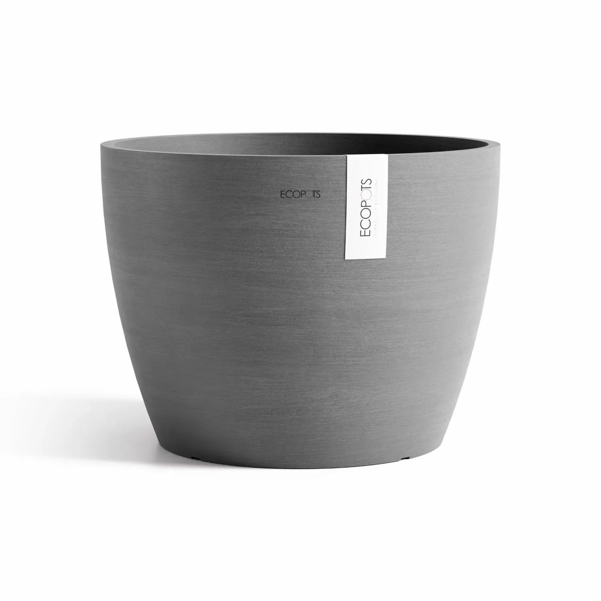Ecopots Plastic flower pot stockholm 40x30 cm dark grey