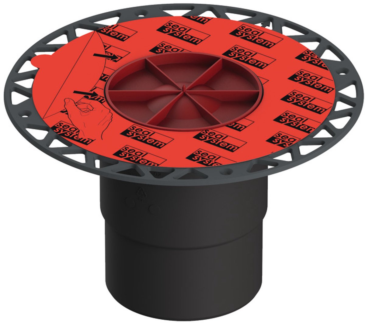 TECEdrainpoint S afvoer, verticaal, met Seal System universele flens, DN 100, 3607600