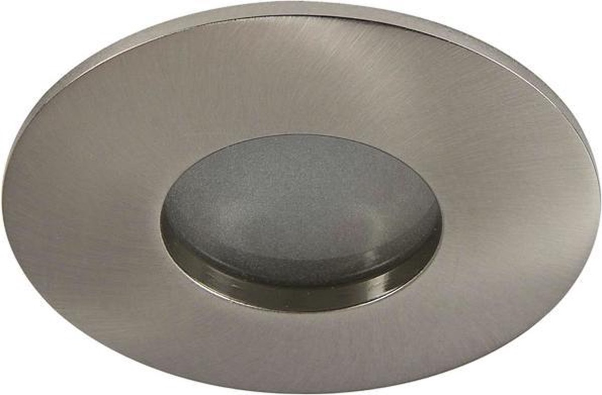 IP44 LED inbouwspot - Ava -Rond RVS Look -Warm Wit -Dimbaar 4W -Philips