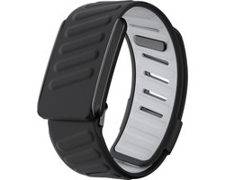 Stravo Premium Siliconen bandje geschikt voor Whoop 4.0 & 3.0 | Ademend + Zweetbestendig | Trendy Kleuren | Makkelijk Schoonmaken（Zwart）