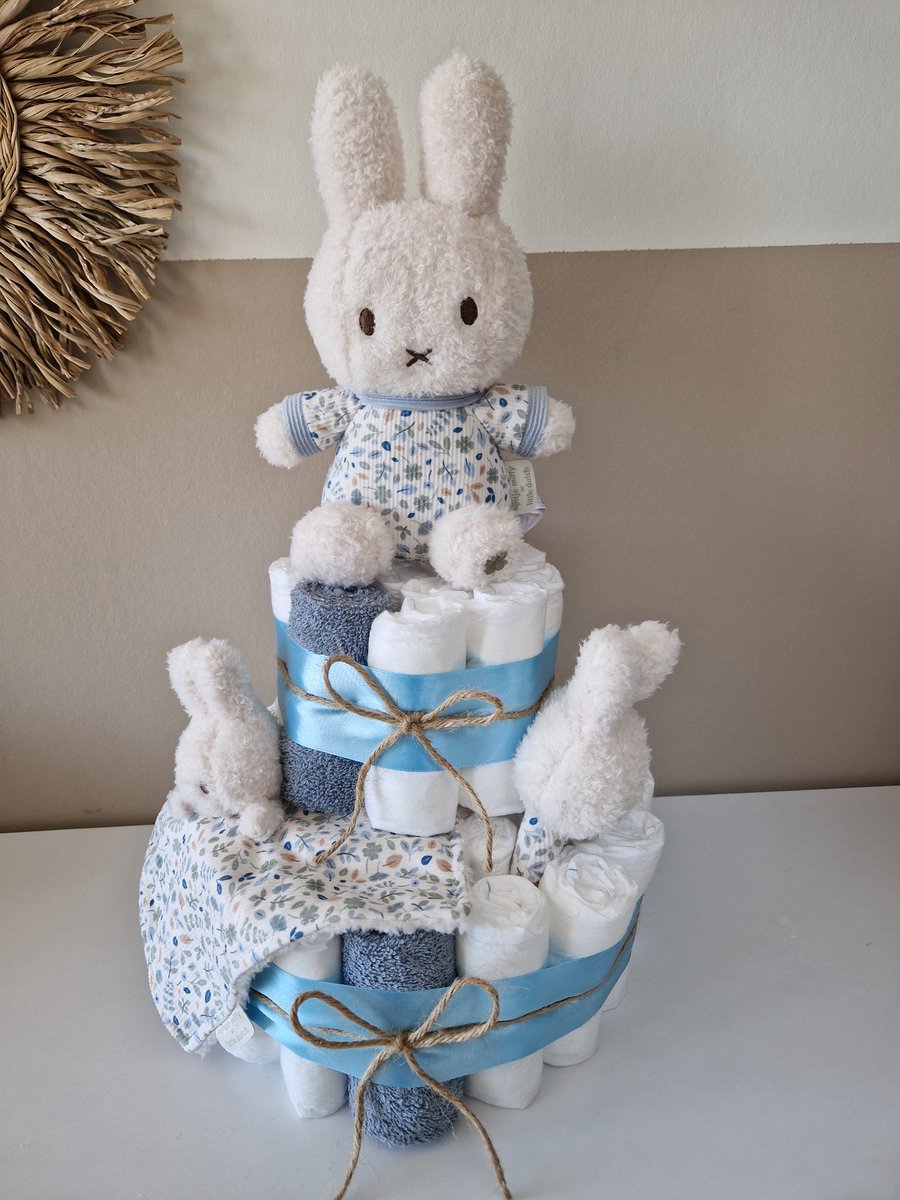 Goedkoopste Nijntje x Little Dutch Lucky Leaves luiertaart jongen - babyshower - kraamcadeau