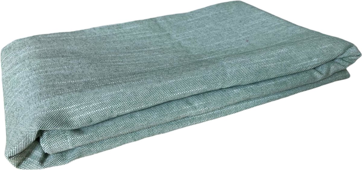 Tafelkleed Sako – 140 x 400 - Linnenlook – Groen – Luxe & Natuurlijk – Voor Binnen & Buiten