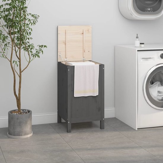 Wasmand 3 vakken met planken zwart eikenkleurig kopen