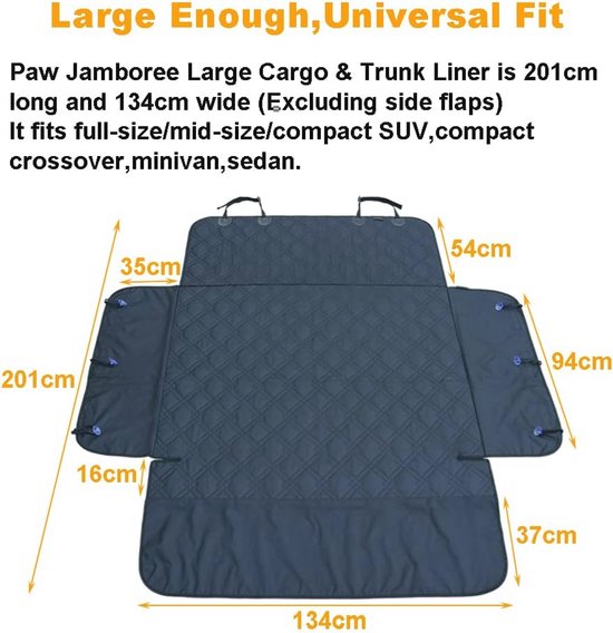 201x134cm Hond Cargo Liner Hond Auto Boot Liners Auto Boot Hond Cover Auto Seat Cover Boot Covers Voor Auto Koffer Liner Auto Boot Protector Hond Auto Boot Cover voor Auto, Vrachtwagen, van Veelar — afbeelding 4