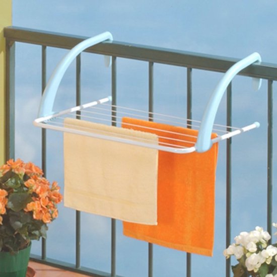 Brasq Droogrek Hangend - 5m Wasrek Voor Deur & Balkon - Inklapbaar