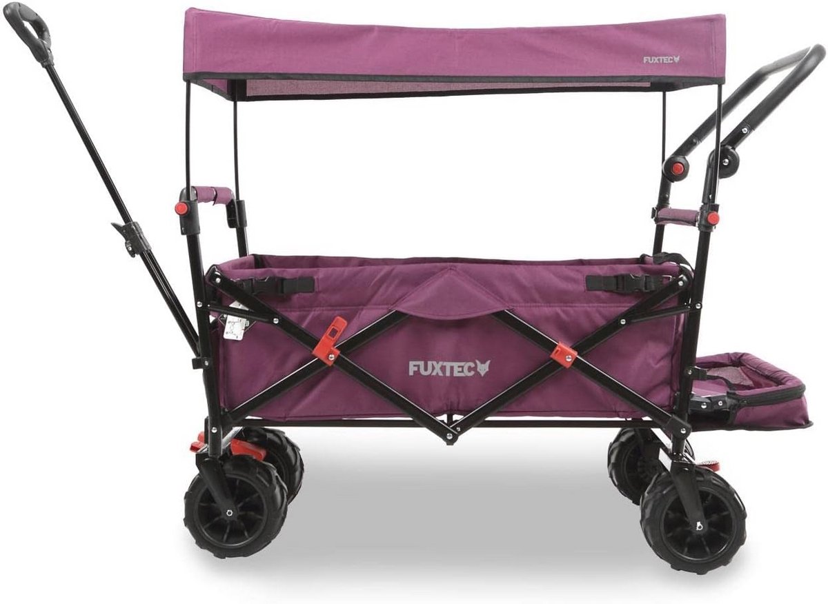 Opvouwbare Strandkar met Brede Wielen en UV-bescherming voor Outdoor en Strand