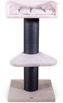 RHRQuality Krabpaal Voor Grote Katten – Maine Coon Lounge – 120 cm Hoog – Met Extra Dikke 20 cm Sisalpalen – Blackline Roze