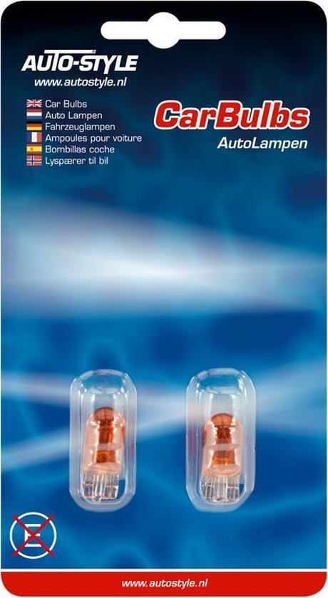 AUTO-STYLE T-10 Leuchtmittel 12V/5W Amber - Satz Mit 2 Glühbirnen