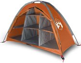 vidaXL - Opbergtent - 9 - vakken - waterdicht - grijs - en - oranje