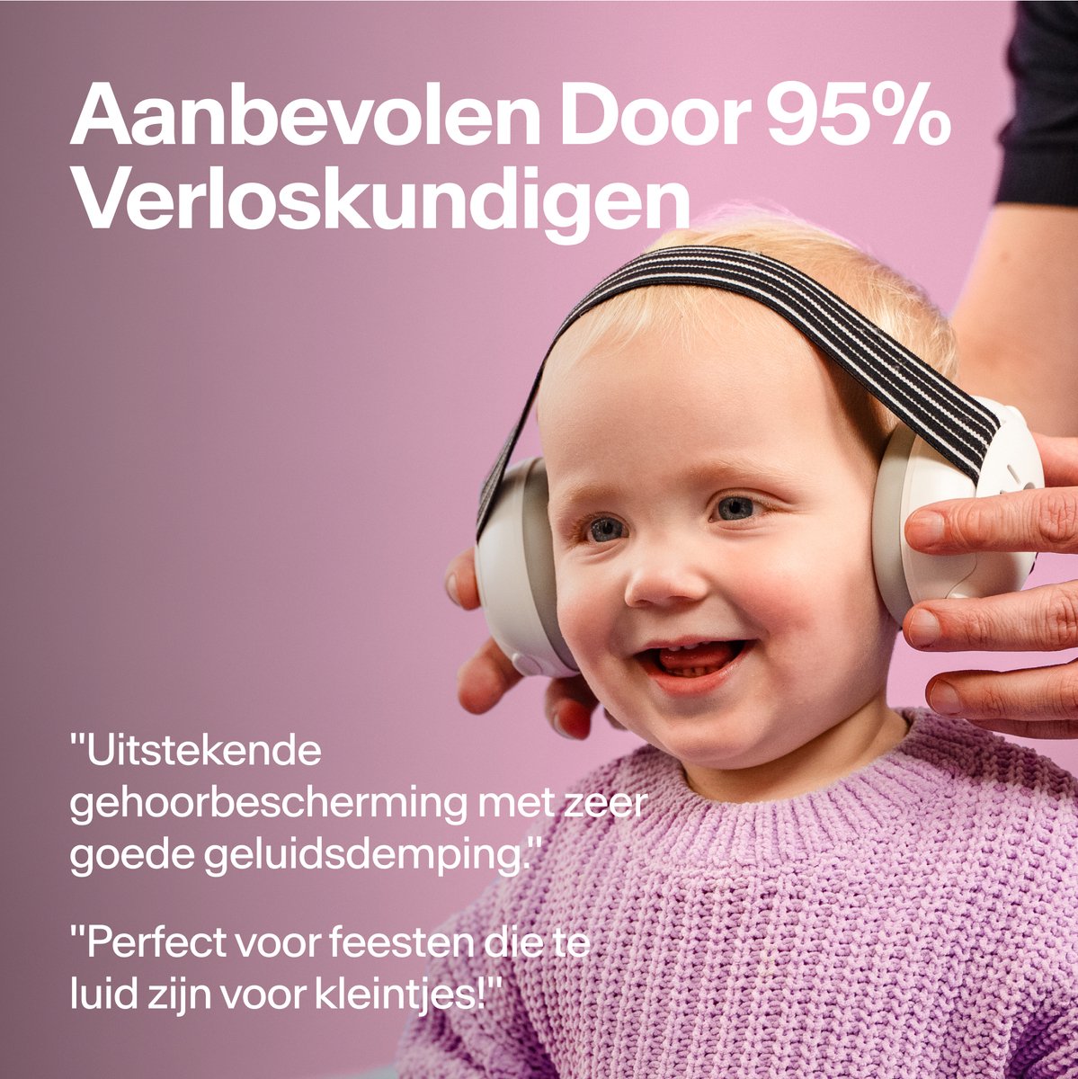 Alpine Muffy Baby Gehoorbescherming (12-36 Maanden) - Gecertificeerde Koptelefoon Baby - Verstelbare Oorbeschermers voor Baby en Peuter - 23 dB Demping - Roze – foto 4