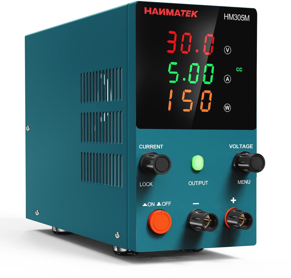 Laboratoriumvoeding 0-30V 0-5A met 3-cijferige display en beveiliging