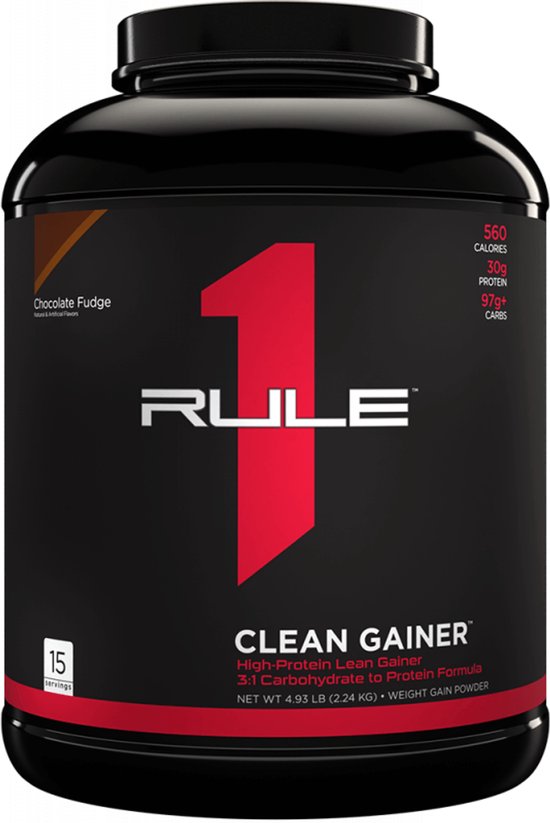 Rule1 R1 Clean Gainer (4,8lbs) Chocolate Fudge - Gewichtstoename ...