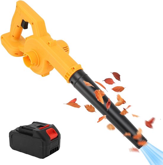 Draadloze bladblazer 21 V, bladblazer met accu 4,0 Ah, 3000 W, 2 snelheidsmodi voor gazononderhoud, sneeuwblazen en afstoffen