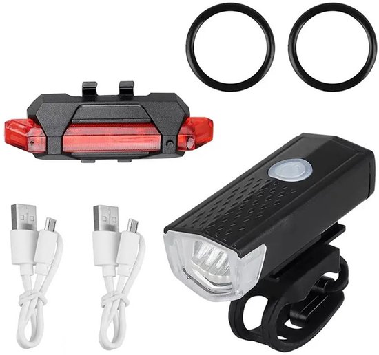 LED fietsverlichtingsset achter + voorzijde MET USB — afbeelding 2
