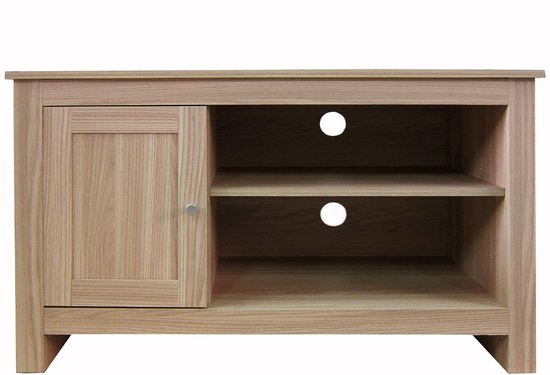 Émeraude|Meuble TV 1 porte aspect chêne