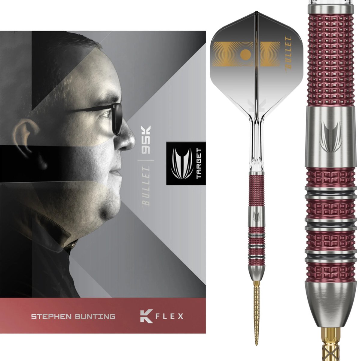 Target Stephen Bunting 95K 95% Swiss Point steeltip dartpijlen - 22 gram