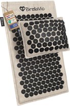 BrellaVio Spijkermat Set 2.0 - Eco/Zwart - Inclusief Spijkerkussen en Opbergtas - Acupressuur Mat - Shakti Massage