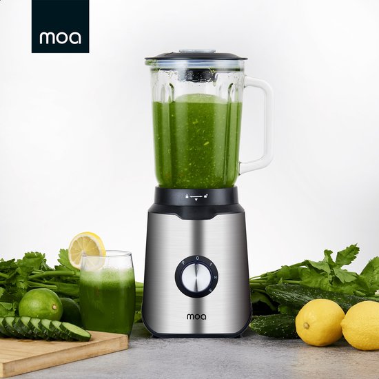 MOA Krachtige Blender - Met glazen kan - 1,5 liter - 1000 Watt - TB61 van MOA — afbeelding 3