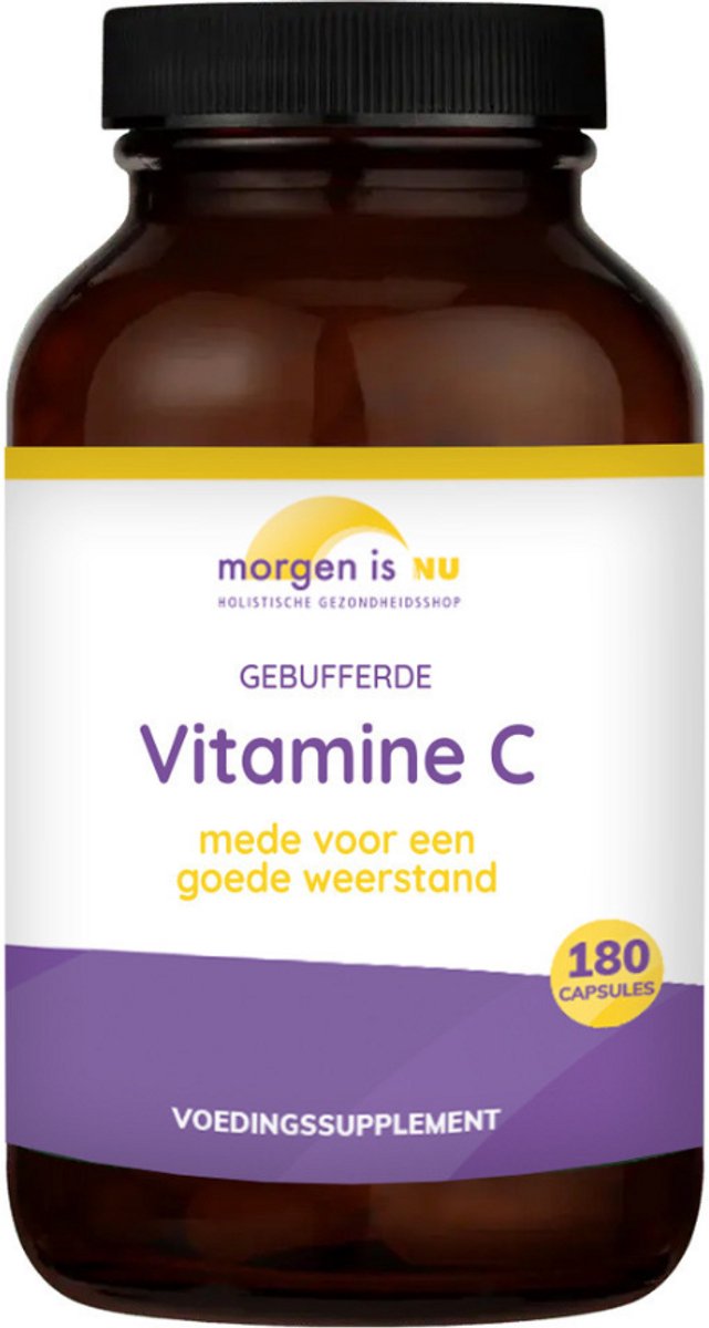 Goedkoopste Gebufferde vitamine C | Maag- en darmvriendelijk | Hoge opneembaarheid | 180 vegan capsules | Morgen is Nu