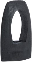 Light & Living Lampe de table Carini - Bois de manguier - 25cm - Zwart