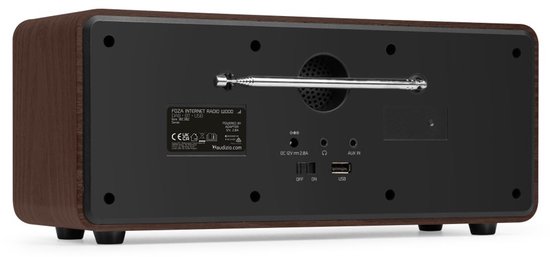 Internetradio - Audizio Foza digitale radio met Bluetooth - DAB radio en FM radio in één - Houtlook