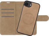 Bookcase amovible 2 en 1 Cazy pour iPhone 16e - Compatible Magsafe - Étui avec porte-cartes - Taupe