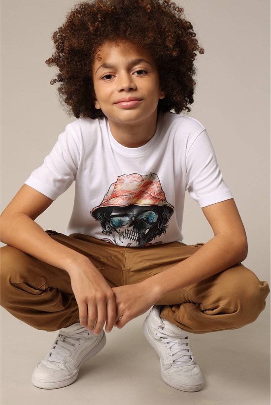 T-shirt Basique Garçon Marks And Spencer - Bleu - Col Rond - 100% Coton - Taille 10-11 Ans