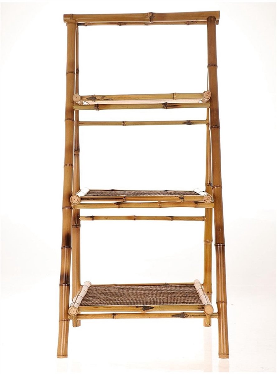 HBX natural living speelgoed etagere bamboe 45x47x100cm bruin.