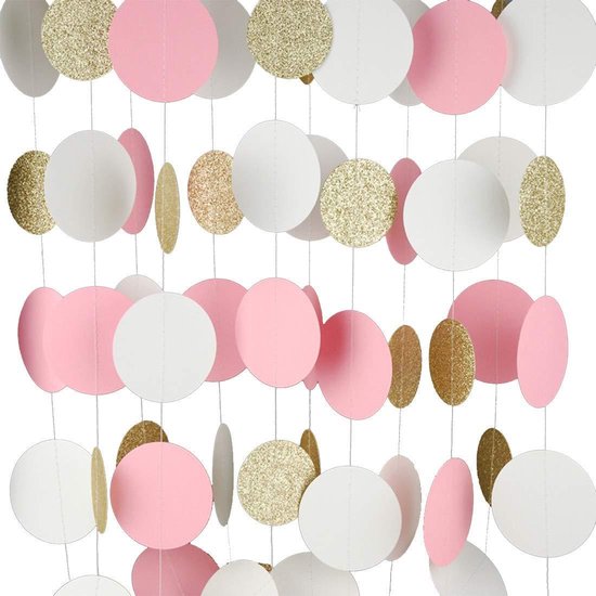 Groot universum traagheid Aanmoediging Feest versiering roze goud & wit Verjaardag Versiering - Ballonnen -  Pompons - Goud... | bol.com