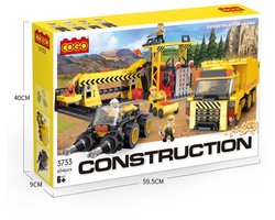 Cogo Mijnbouw Constructie Bouwset - Met dumptruck en tunnelboor - 3733