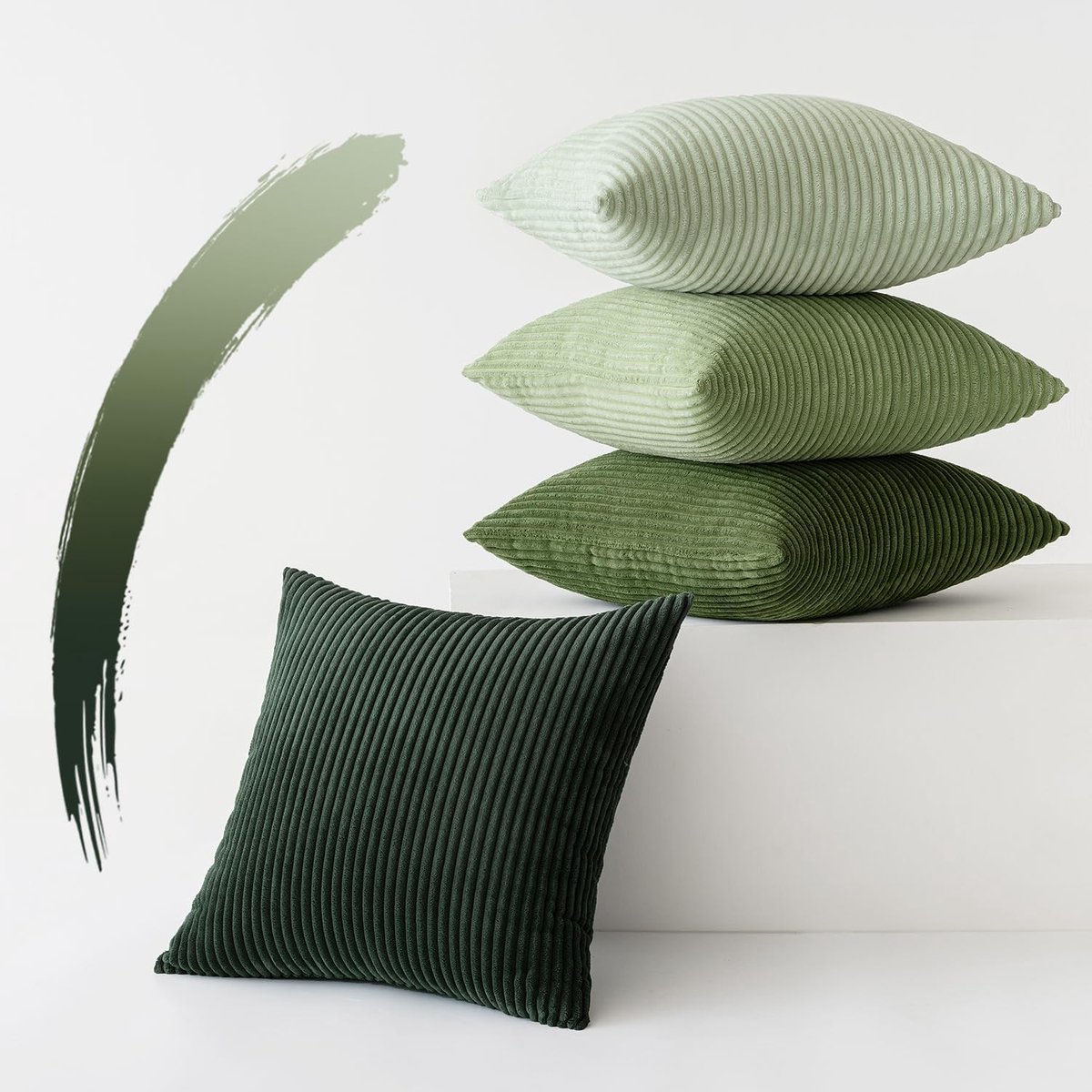Set van 4 Corduroy Kussenslopen 45x45 cm voor Woonkamer en Slaapkamer – Zacht en Duurzaam