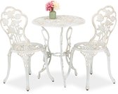 bistro set 2 persoons - bistrotafel en 2 stoelen - gegoten aluminium