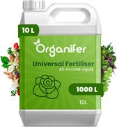 Plantenvoeding All-In-One (10L voor 1000L) - Plantenvoeding Kamerplanten - Plantenvoeding Vloeibaar - Meststof - Planten Voeding - Voor Kamerplanten, Balkonplanten, Potplanten, Buitenplanten en Moestuin - Organifer